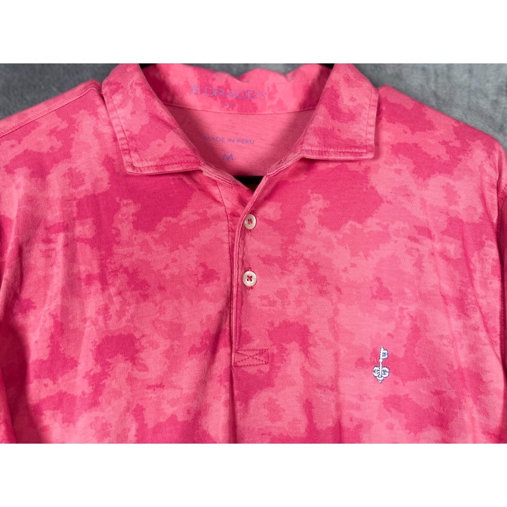 B Draddy Golf Men's Print Polo Shirt Red Camo Logo Size Medium